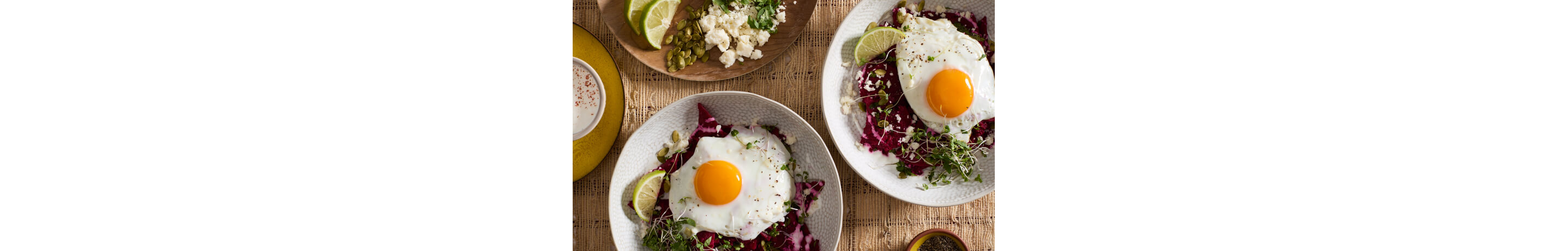 Chilaquiles with beetroot salsa.