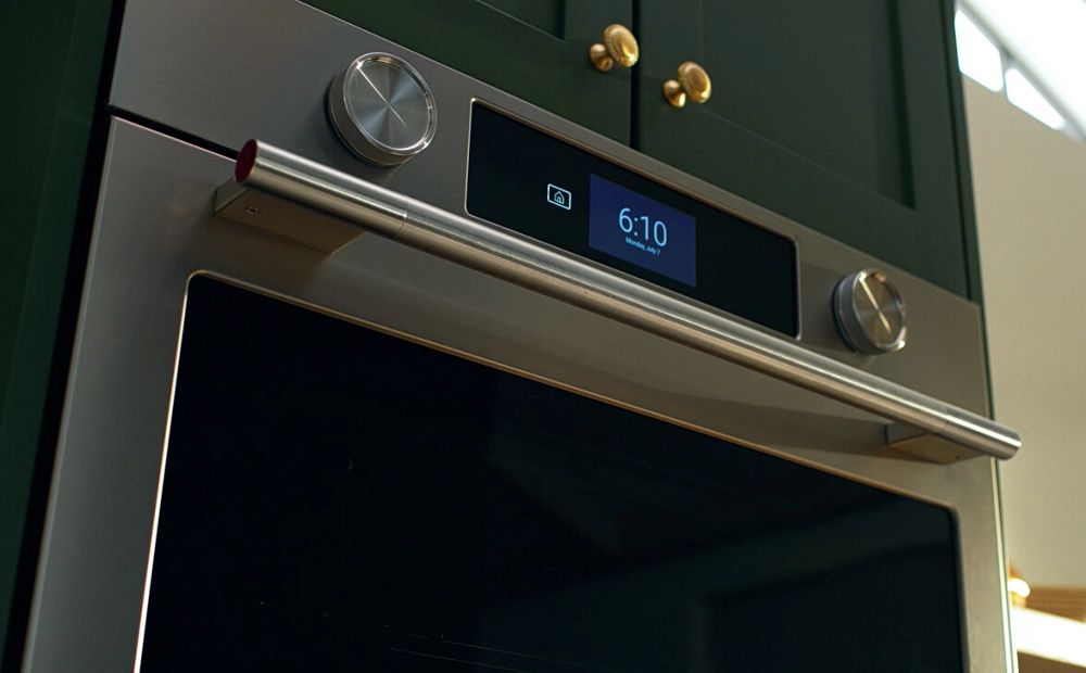 A close up of a KitchenAid® Wall Oven.
