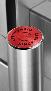 The red detail at the end of a handle.