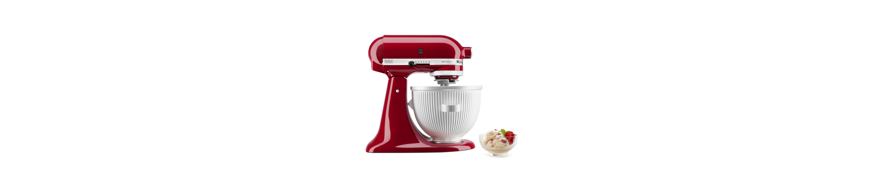 A KitchenAid® Ice Cream Maker Attachment.