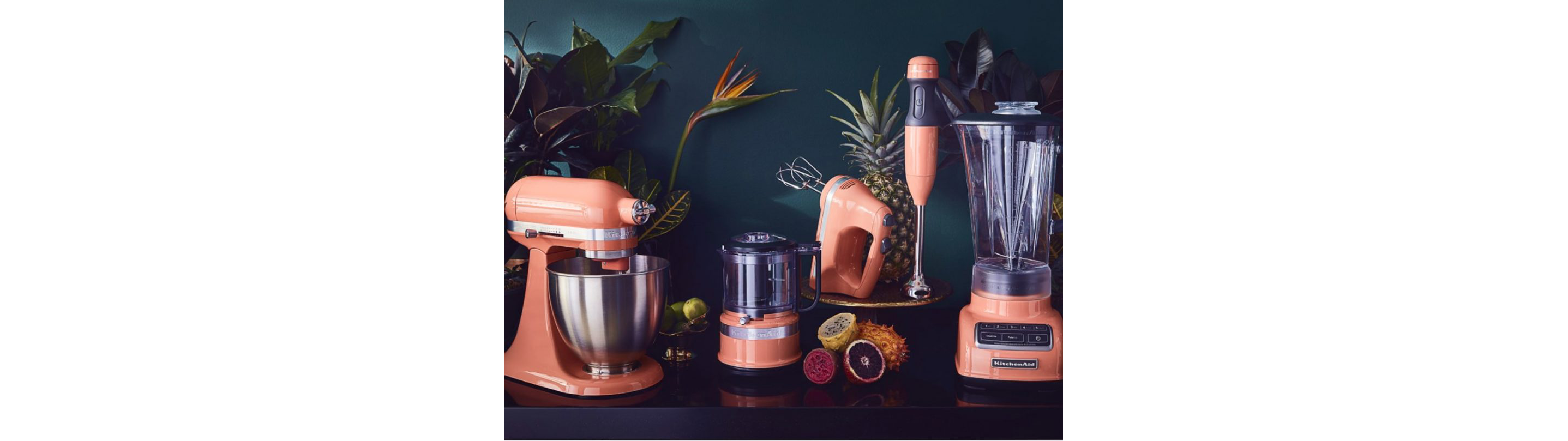The complete set of Bird of Paradise small appliances.