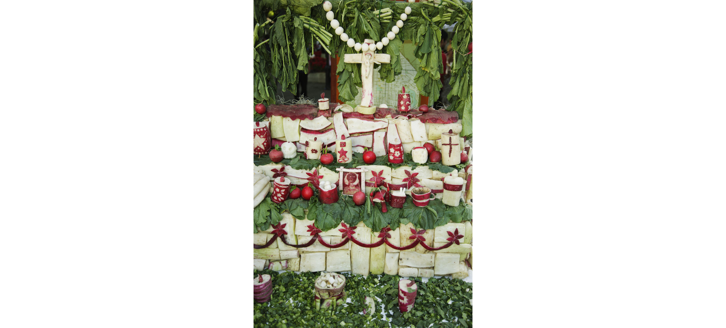 An alter made of food.