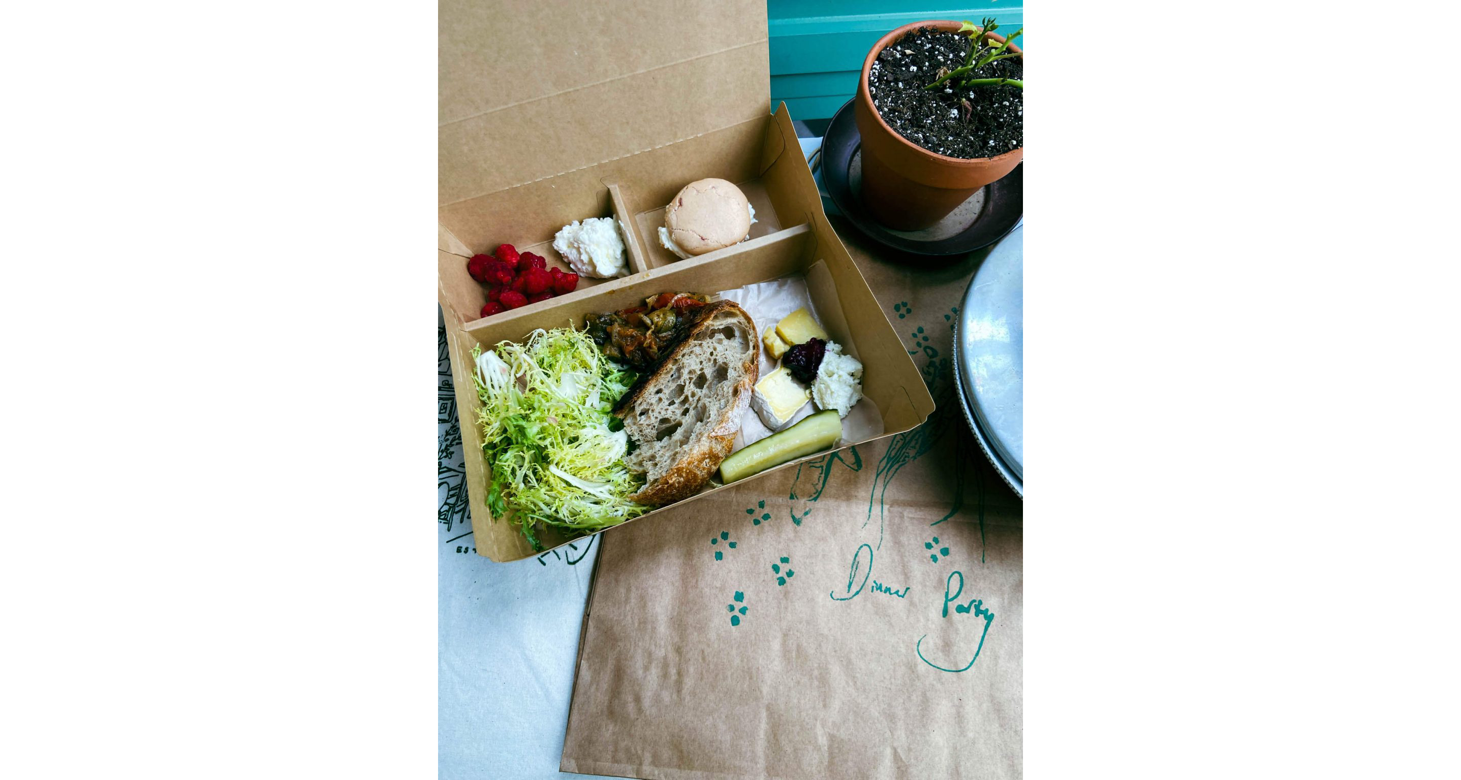 A salad picnic box from Dinner Party.
