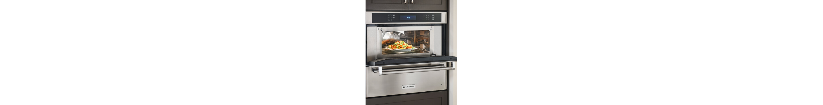 Built-in oven with a casserole dish inside