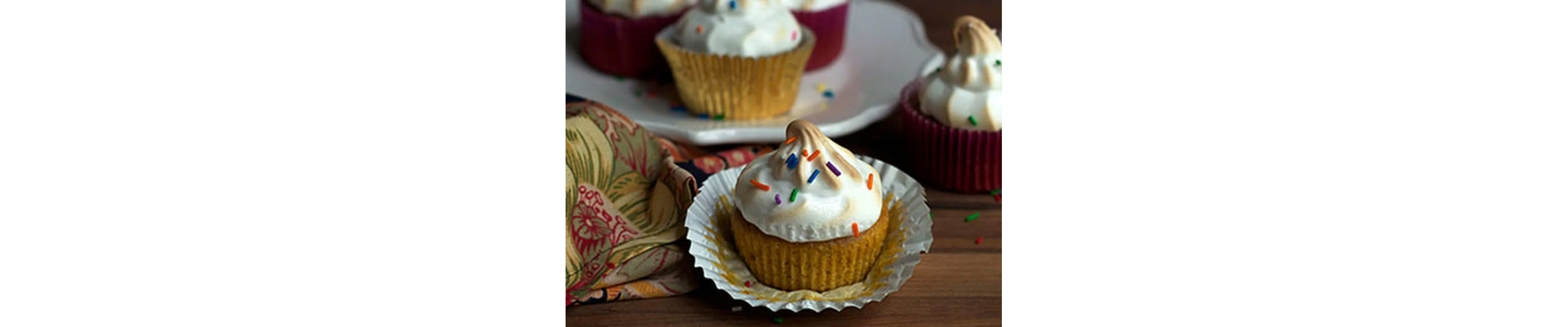 Sweet potato cupcakes with marshmallow frosting 