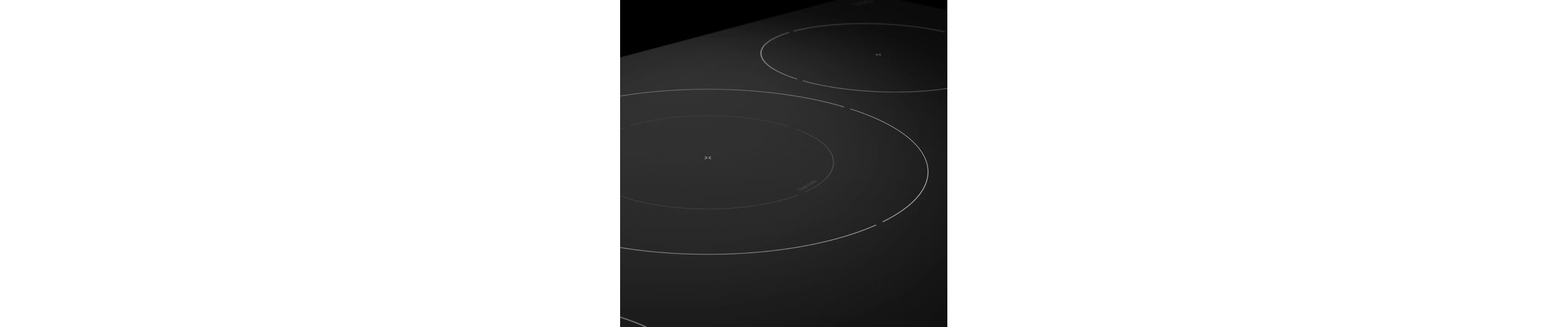 Smooth surface of a ceramic glass cooktop and burners