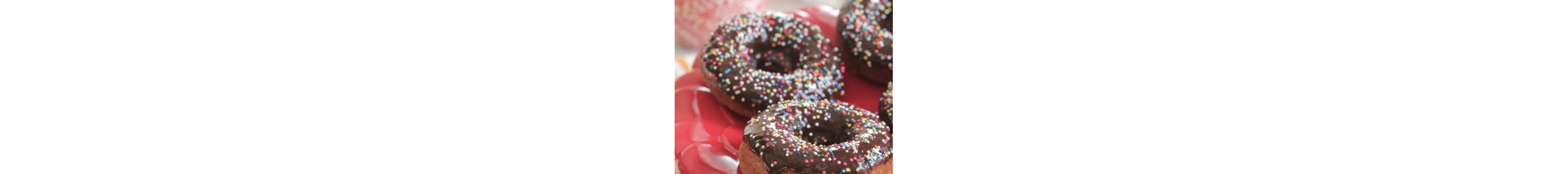 Roasted banana chocolate sprinkle baked doughnuts