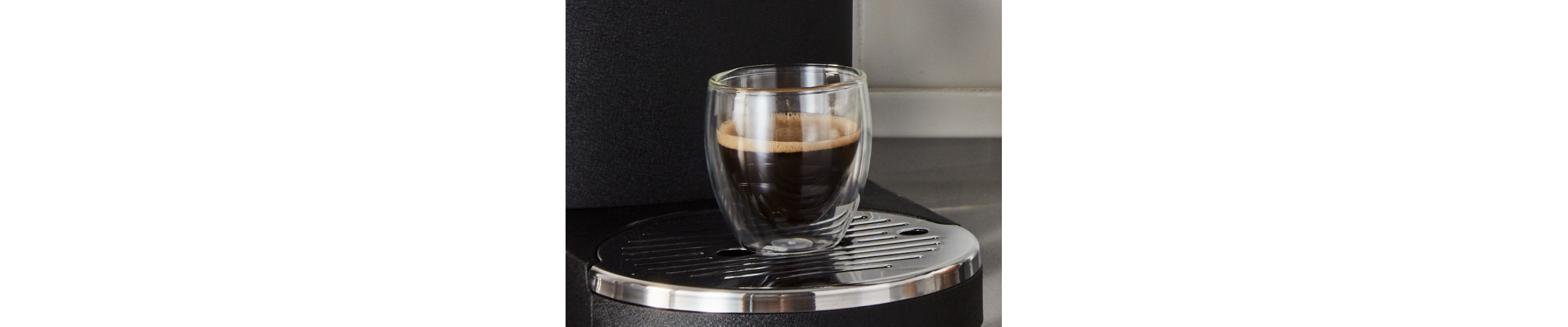 Glass cup of doppio 