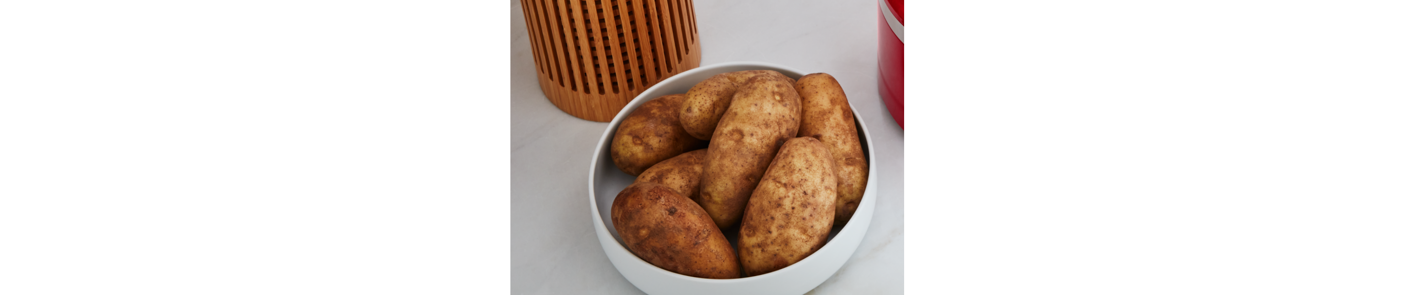 A bowl of potatoes. 
