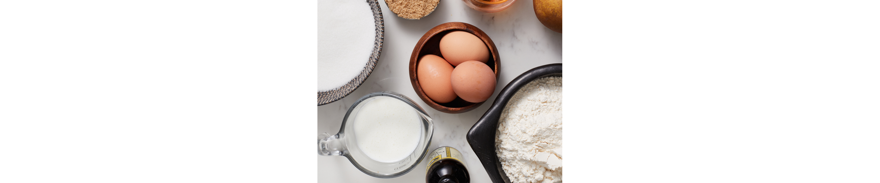 Various ingredients on a countertop