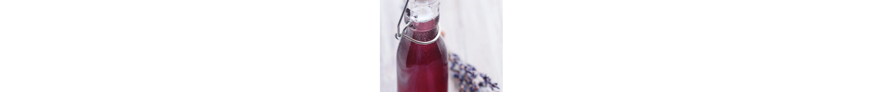 A bottle of flavored syrup