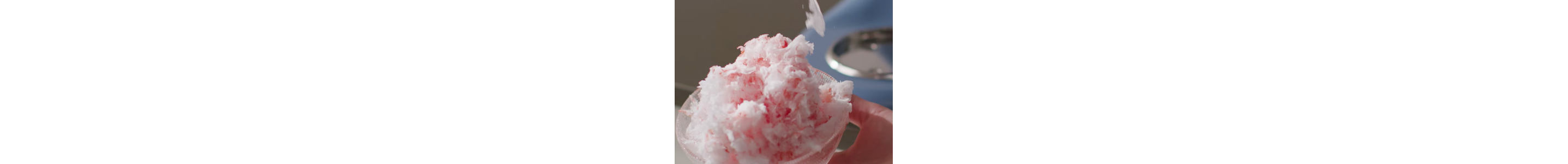 A fluffy mound of shave ice