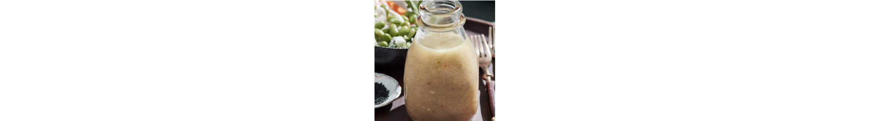 A jar of Asian lime dressing