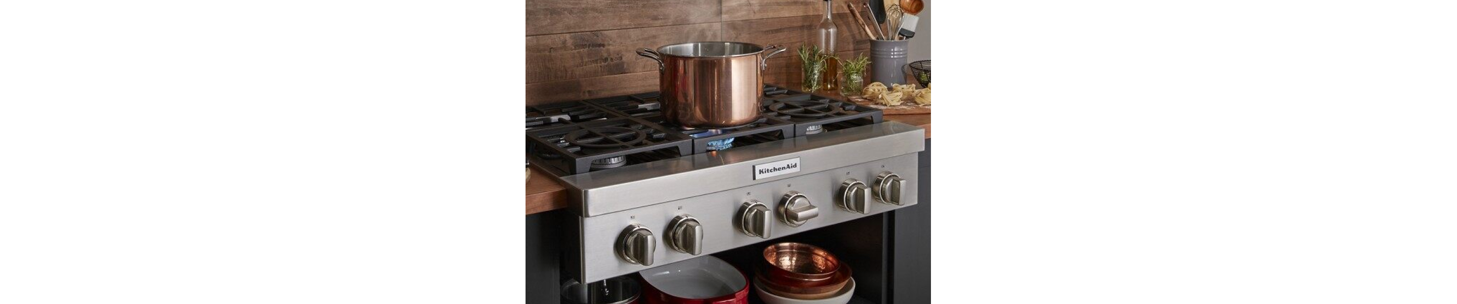 A KitchenAid® gas range.