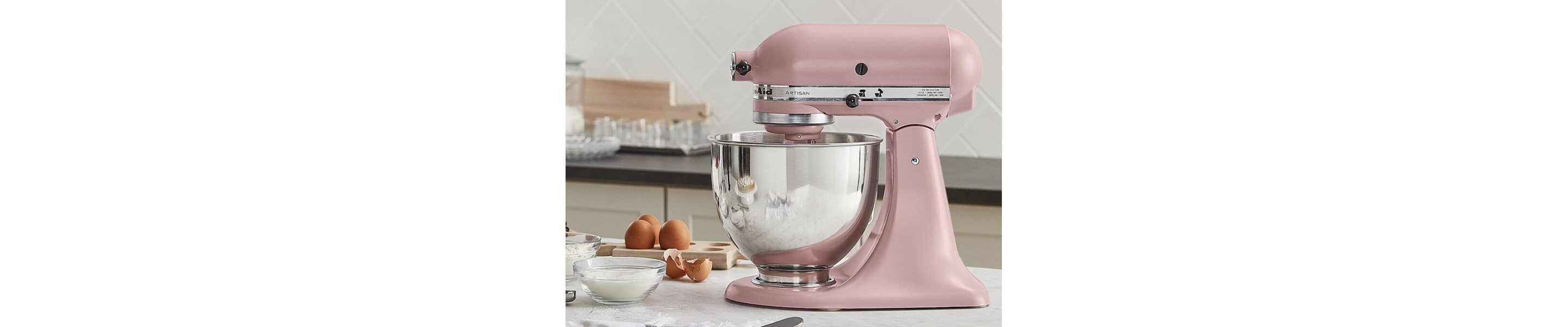 Pink KitchenAid® tilt-head stand mixer