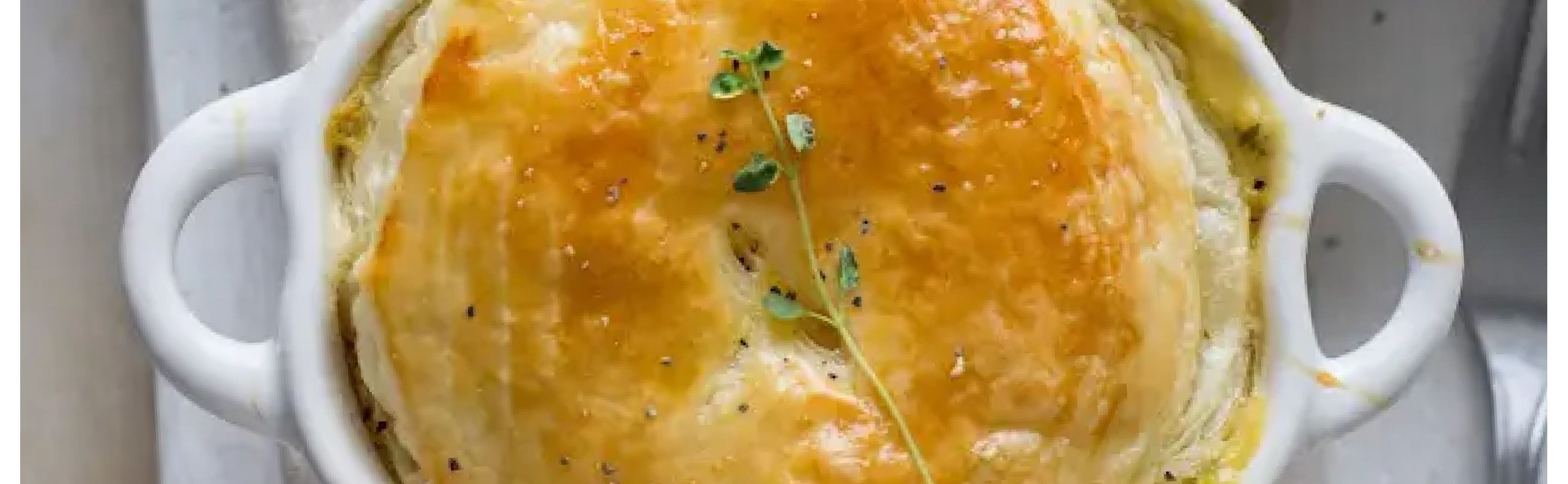 Pot pie in a dish