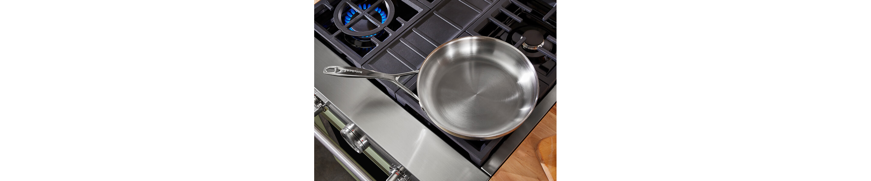 A pan on a cooktop