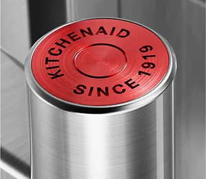 A closeup of the KitchenAid® badge