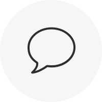 Chat bubble icon.
