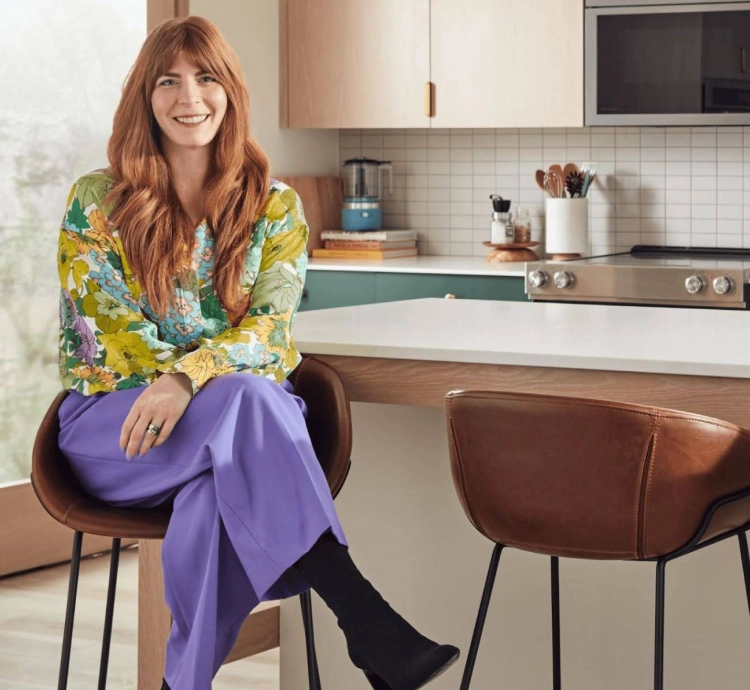 Brittni Pertijs, KitchenAid Lead Color, Material & Finish Designer, with old family photos.