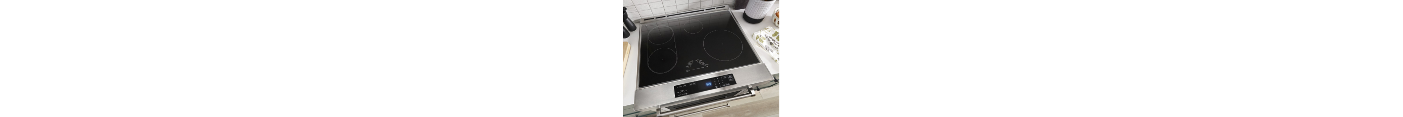 An overhead view of a KitchenAid® electric range