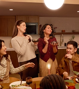 People enjoying the Room to Host