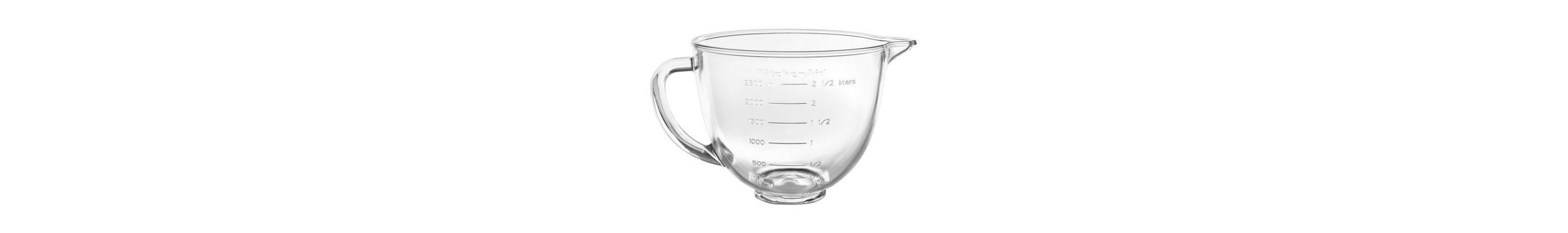 A KitchenAid® glass mixer bowl