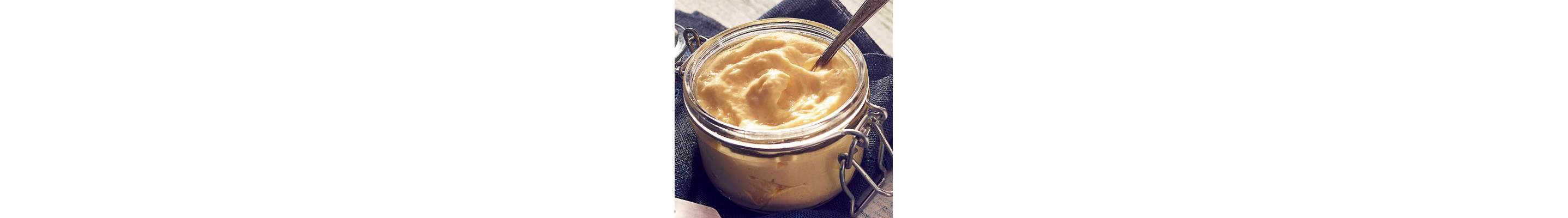 Homemade mayonnaise in mason jar