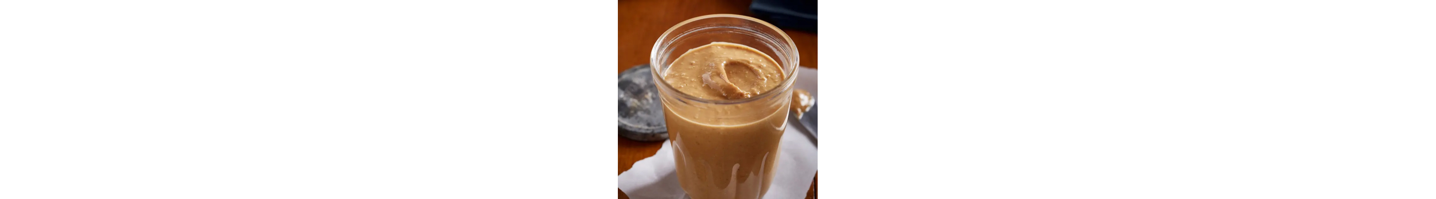 Nut butter in glass jar