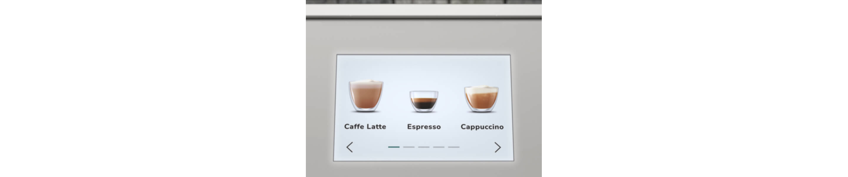 Close-up of a KitchenAid® Fully-Automatic Espresso Machine control screen