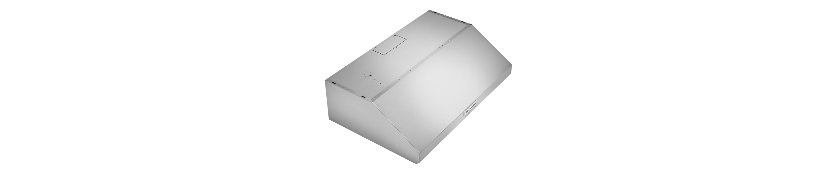Silver range hood canopy part