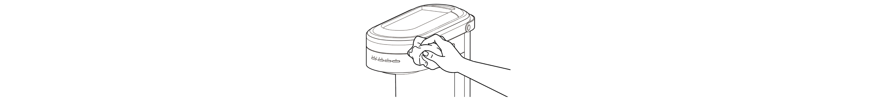 Hand wiping espresso machine with soft cloth
