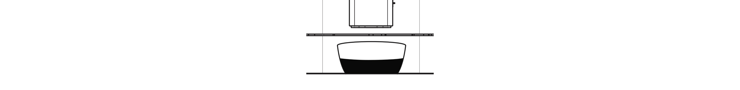 Small bowl under espresso dispenser