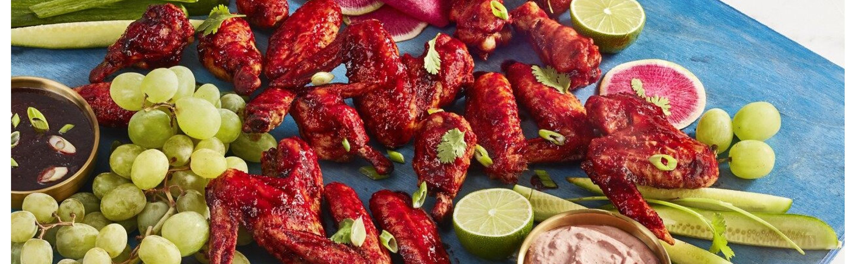 Hibiscus glazed chicken wings