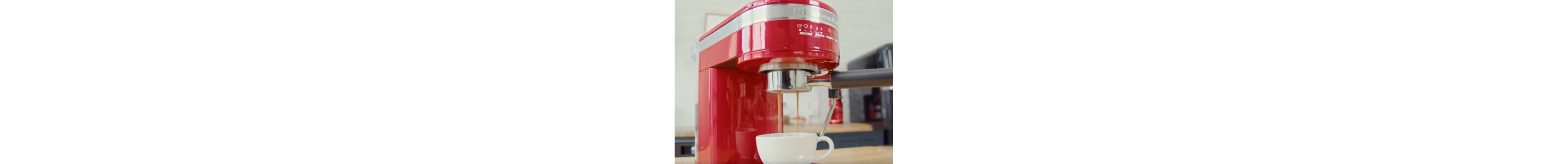 Red KitchenAid® espresso machine