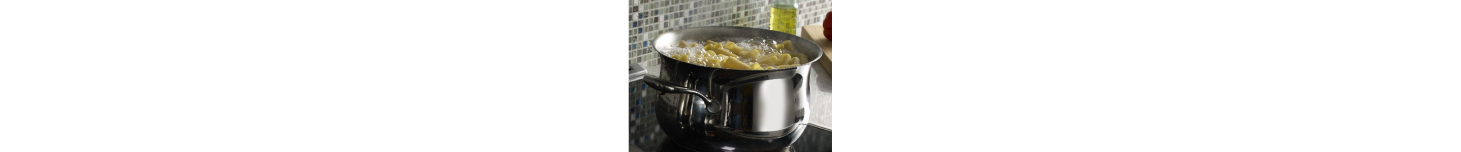 Pasta boiling in a pot
