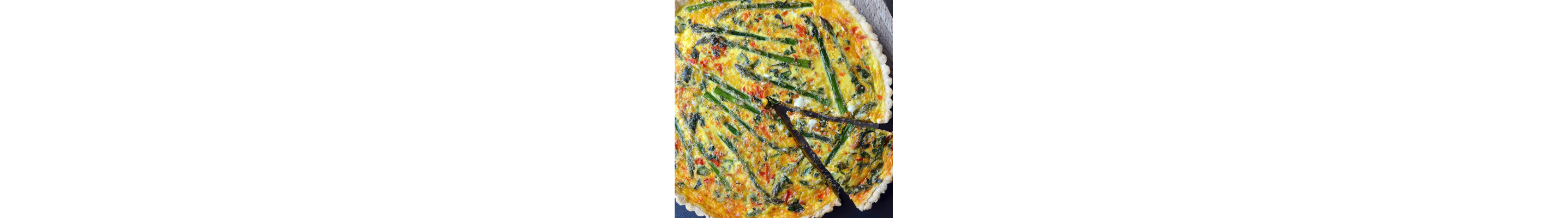 Asparagus red pepper quiche from Yummly recipe