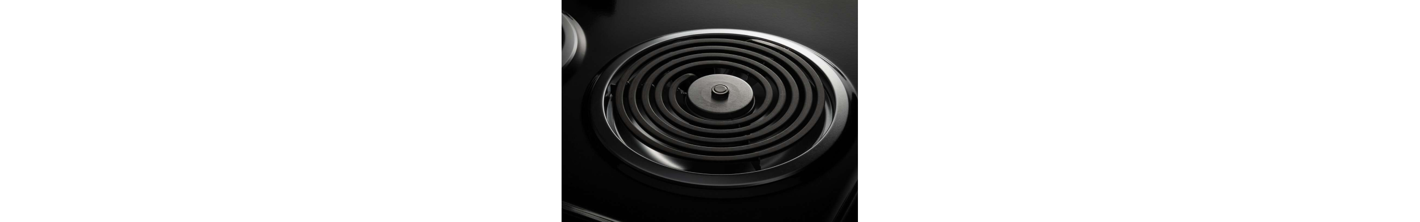 Close-up of electric stove coil burner