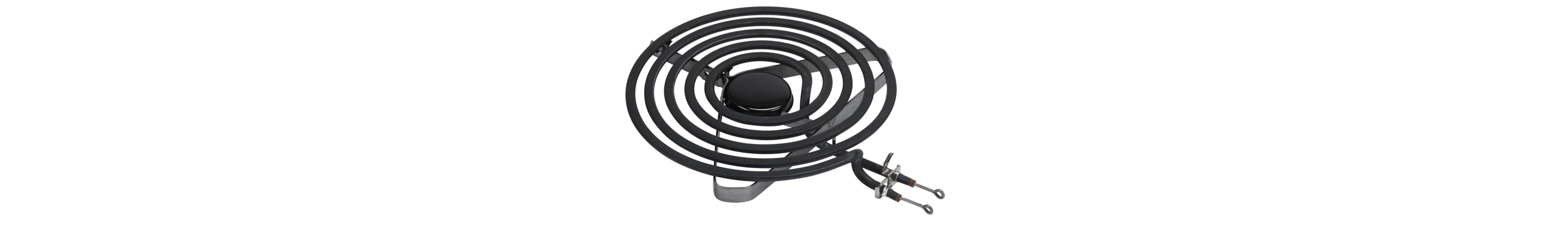 Removed electric stove coil burner with prongs