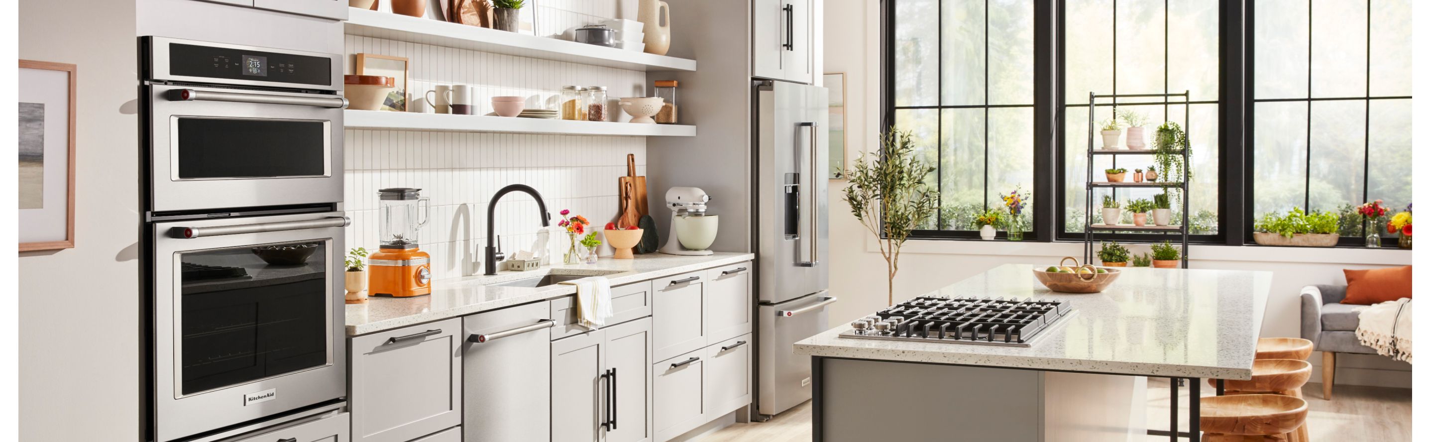 Modern kitchen with KitchenAid® appliances