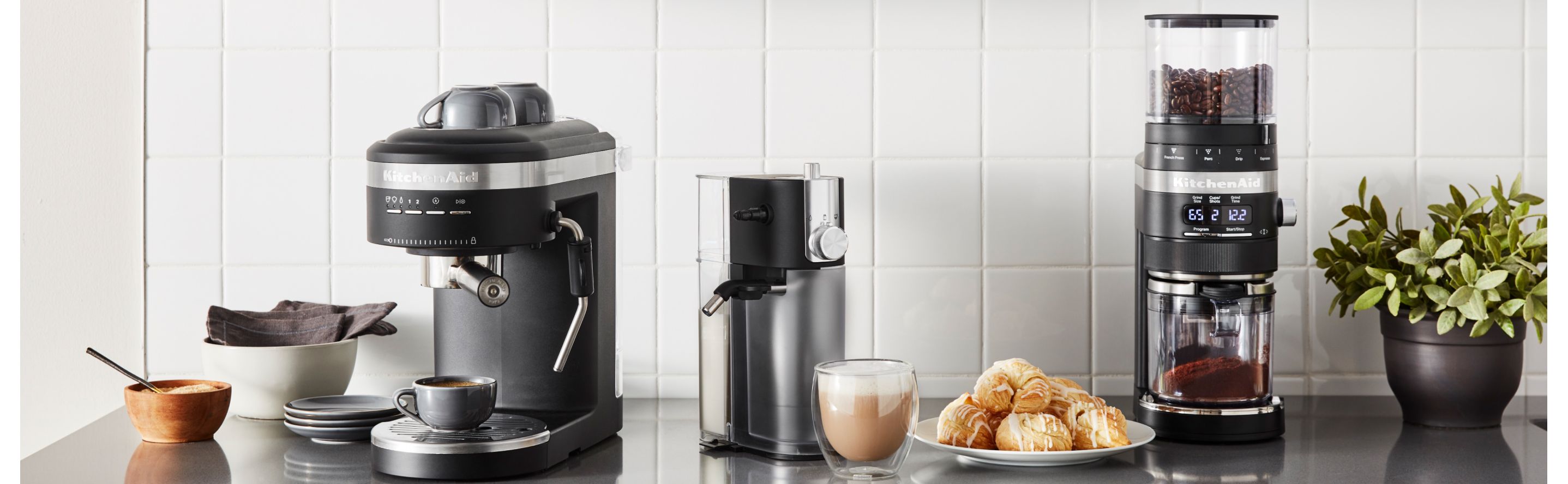 KitchenAid® coffee appliances on a countertop