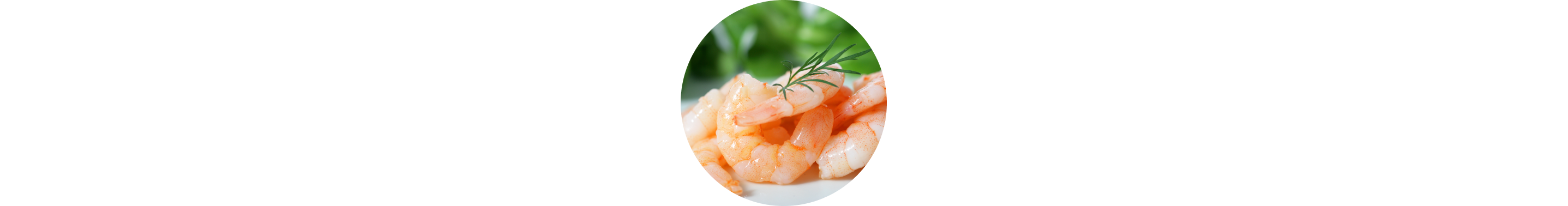 A small pile of raw shrimp, peeled and deveined.
