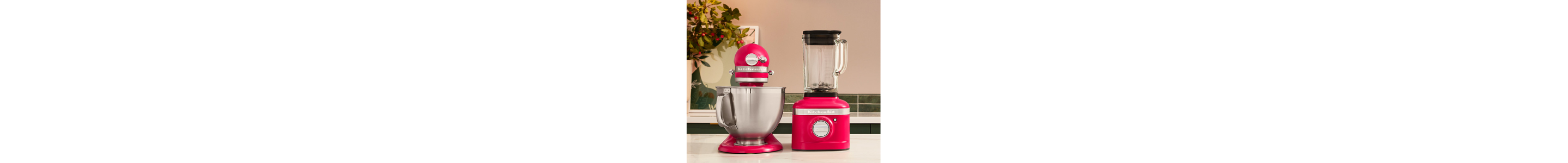 Stand mixer and blender on counter