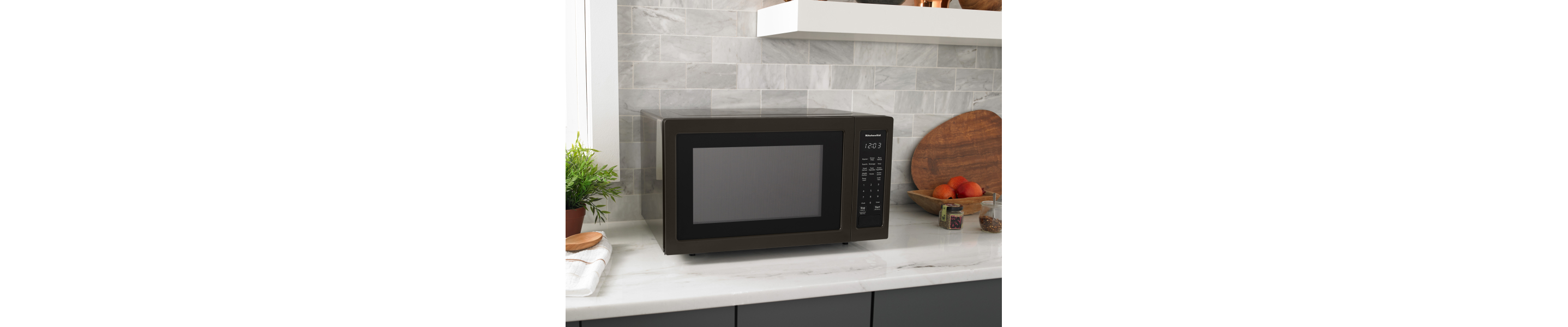  Black KitchenAid® countertop microwave