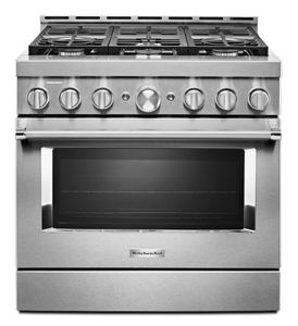 KitchenAid® 36'' Smart Commercial-Style Gas Range with 6 Burners