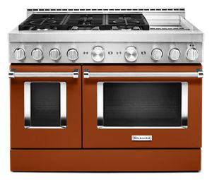 KitchenAid® 48'' Smart Commercial-Style Gas Range with Griddle