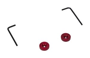 Wall Range Door Handle Medallion Set, Red