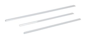 30" Slide-in Range Trim Kit, White, with (1) 30" L trim piece, (2) 20" L trim pieces, and installation instructions