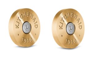 KitchenAid Commercial-Style Range Handle Medallion Kit - Gold (Includes Two Medallions, Screws, and One 1/8-IN Hex Wrench)