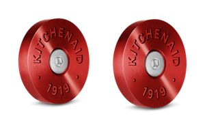KitchenAid Commercial-Style Range Handle Medallion Kit - Red (Includes Two Medallions, Screws, and One 1/8-IN Hex Wrench)